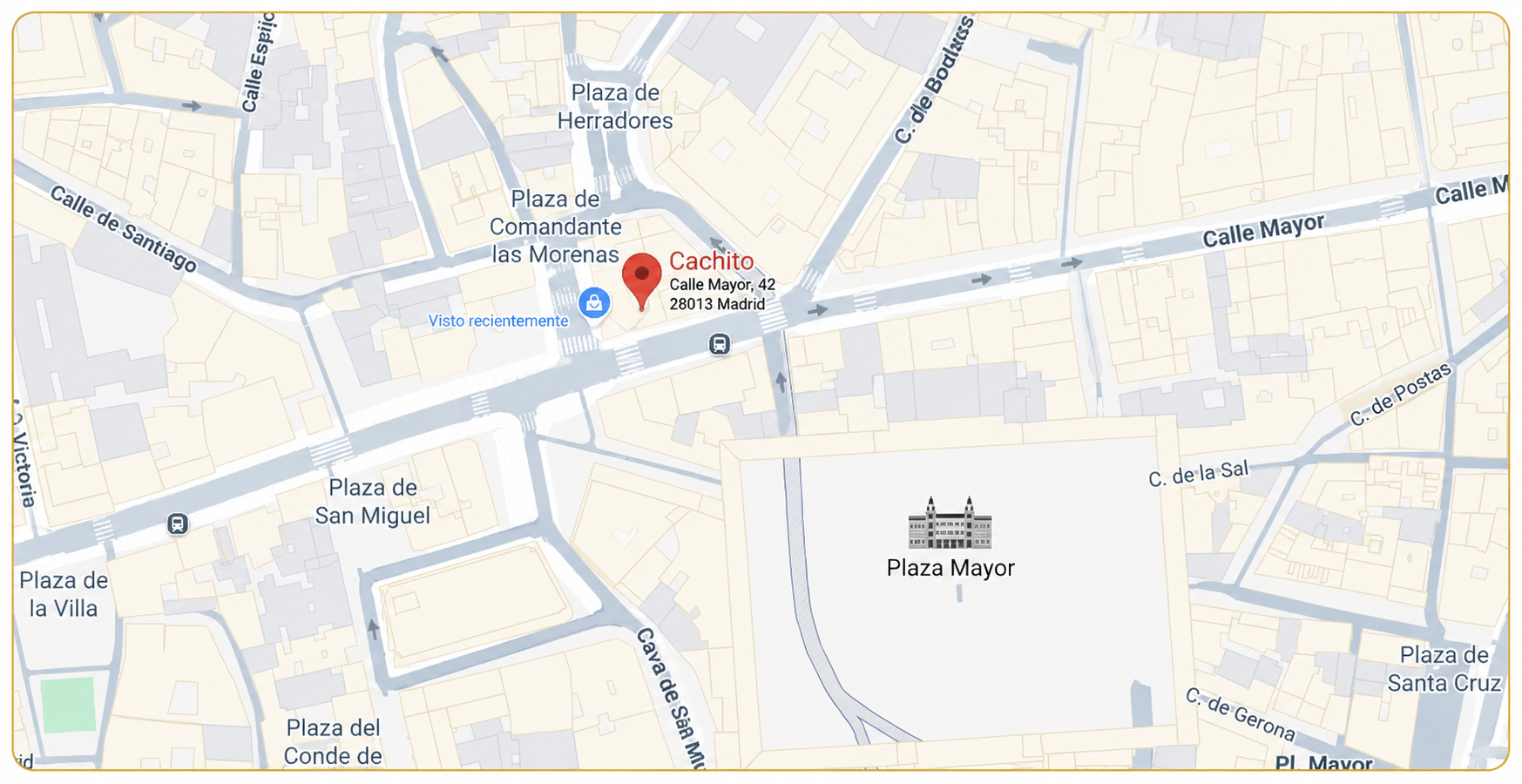 Mapa de la ubicación de Cachito en Calle Mayor 42, Madrid